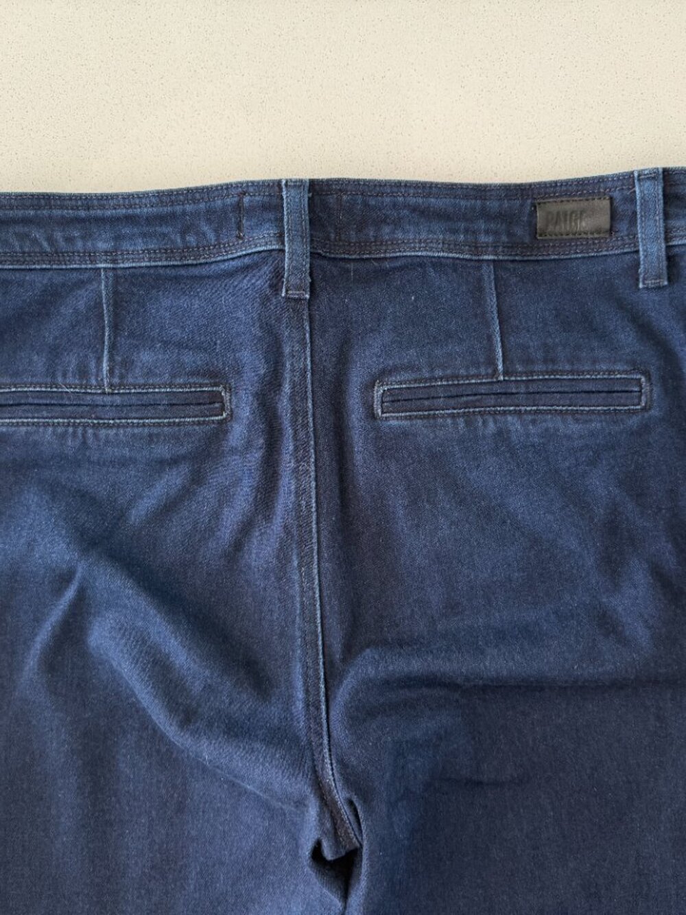 PAIGE Leenah Jeans Size 30 Dark Wash Patch Pocket Wide Leg Stretch Denim - Picture 6 of 14